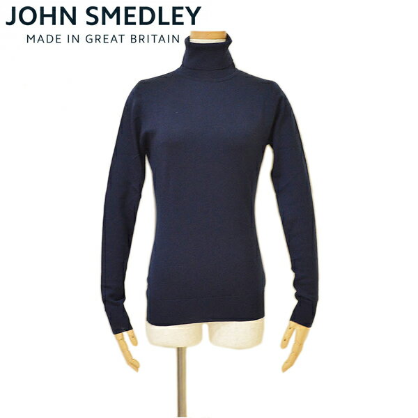 JOHN SMEDLEY ジョンスメドレー レディース タートルネック長袖ニットセーター/CATKIN「SLIM FIT」サイズ/S/M/L/ ejd16w501 20JM16A1：ネイビー 1