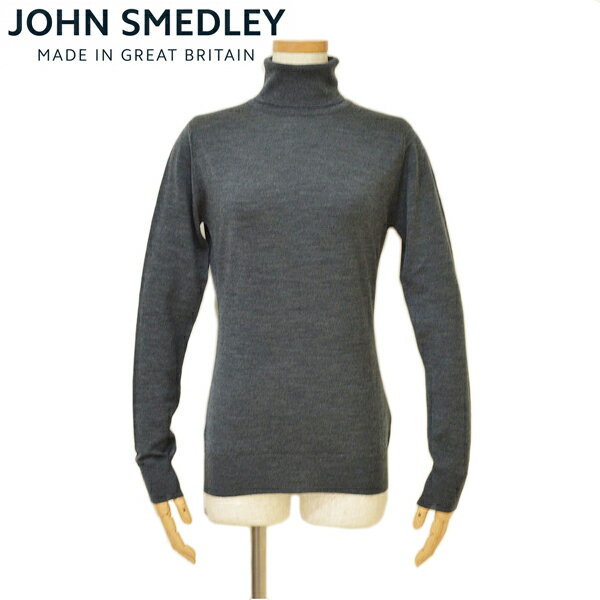 JOHN SMEDLEY ジョンスメドレー レディース タートルネック長袖ニットセーター/CATKIN「SLIM FIT」 サイズ/S/M/L/ ejd16w503 20JM16A1 CHARCOAL チャコールグレー