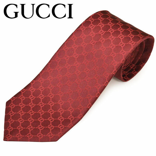 ネクタイ グッチ メンズ GUCCI GGパターン柄シルクネクタイ(サイズ剣幅8cm)egc20s004 456520-6172 レッド