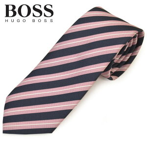 ネクタイ ヒューゴボス メンズ BOSS HUGOBOSS ストライプ柄シルクネクタイ (サイズ剣幅7.5cm)ehb20s042 50429848-689 ピンク