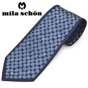 ネクタイミラ ショーン メンズ mila schon 総柄シルクネクタイ(サイズ剣幅9cm)ems20s001 11604-1 ネイビー×ブルー