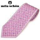 ネクタイミラ ショーン メンズ mila schon 総柄シルクネクタイ(サイズ剣幅9cm)ems20s003 11604-5 ピンク