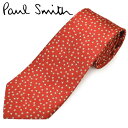 ネクタイ ポールスミス メンズ Paul Smith スター/星柄シルクネクタイ(サイズ剣幅8cm)eps20s007 ALU415-25 レッド