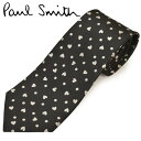 ネクタイ ポールスミス メンズ Paul Smith ハート柄シルクネクタイ(サイズ剣幅8cm)eps20s017 ALU543-79 ブラック