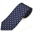 Aquascutum アクアスキュータム ネクタイ メンズ ドット柄シルクネクタイ(サイズ剣幅8cm)eam22w022 135-04 NAVY ネイビー