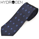 ネクタイ ハイドロゲン メンズ HYDROGEN スカル柄シルク ナロータイ(サイズ剣幅6cm)ehdn017 37312-2 ブルー系