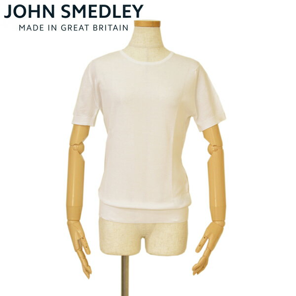 ジョンスメドレー トップス レディース JOHN SMEDLEY ジョンスメドレー レディース クルーネック半袖ニット サイズ/S/M/L/ ejd20s506 DANIELLA ホワイト