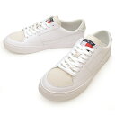 TOMMY JEANS トミージーンズ スニーカー メンズ ブランドロゴ 42サイズ(約26.5-27.0cm)eth23w005 EM0EM01106 YBS/WHITE ホワイト