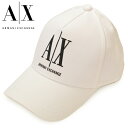 キャップ アルマーニエクスチェンジ メンズ ARMANI EXCHANGE ロゴ ベースボールキャップ 帽子 eax20w013 60AX 954047 CC811 ホワイト