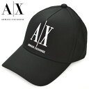 キャップ アルマーニエクスチェンジ メンズ ARMANI EXCHANGE ロゴ ベースボールキャップ 帽子 eax20w014 60AX 954047 CC811 ブラック