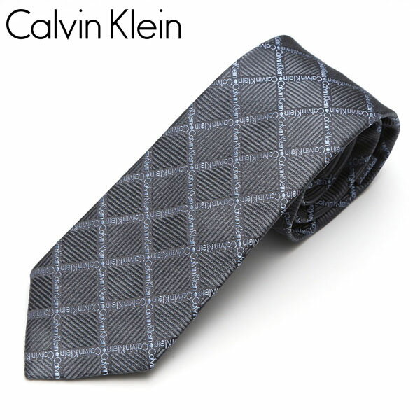 チェックネクタイ ネクタイ Calvin Klein カルバンクライン メンズ チェック柄/ナロータイ サイズ剣幅7cm eck17s009 5263R-4 グレー