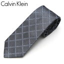 カルバン・クライン ネクタイ ネクタイ Calvin Klein カルバンクライン メンズ チェック柄/ナロータイ サイズ剣幅7cm eck17s009 5263R-4 グレー