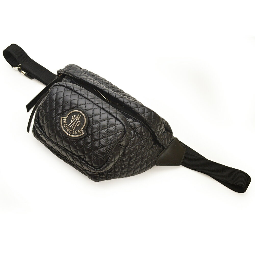 MONCLER モンクレール ボディバッグ ウエストポーチ ロゴ レディース FELICIE BELT BAG キルティング emc23w001 5M000-01 M3533 999 BLACK ブラック