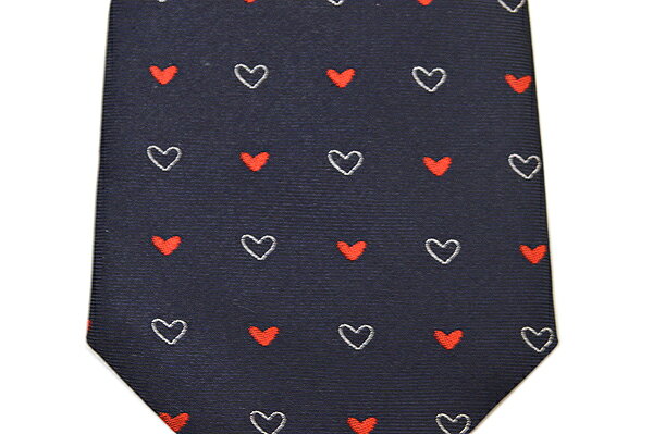 ネクタイ ポールスミス メンズ Paul Smith ハート柄シルクネクタイ(サイズ剣幅8cm)eps20w006 ALU3-79 ネイビー 3