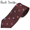 ネクタイ ポールスミス メンズ Paul Smith ソックス 靴下 トランクス柄シルクネクタイ(サイズ剣幅8cm)eps20w007 ALU4-28 ボルドー