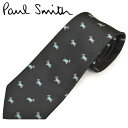 ネクタイ ポールスミス メンズ Paul Smith ドッグ/イヌ柄シルクネクタイ(サイズ剣幅8cm)eps20w016 ALU6-79 ブラック