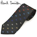 ネクタイ ポールスミス メンズ Paul Smith 自転車柄シルクネクタイ(サイズ剣幅8cm)eps20w019 ALU7-79 ブラック