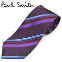 ネクタイ ポールスミス メンズ Paul Smith マルチストライプ柄シルクネクタイ(サイズ剣幅8cm)eps20w020 ALU8-28 パープル