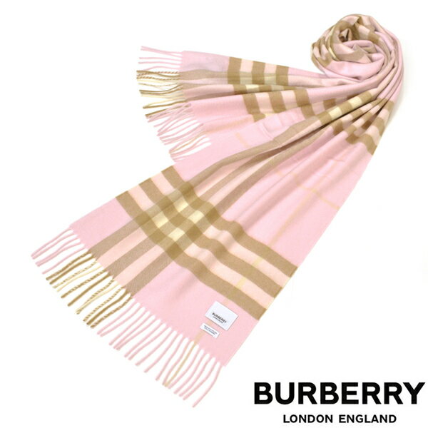 バーバリー マフラー（レディース） BURBERRY バーバリー マフラー バーバリーチェック柄カシミヤマフラー GIANT CHECK(サイズ168cm 30cm)eby20w115 8016396 ALABASTER アラバスター