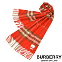 バーバリー マフラー（レディース） BURBERRY バーバリー マフラー バーバリーチェック柄カシミヤマフラー GIANT CHECK(サイズ168cm 30cm)eby20w116 8016402 BRIGHT RED レッド