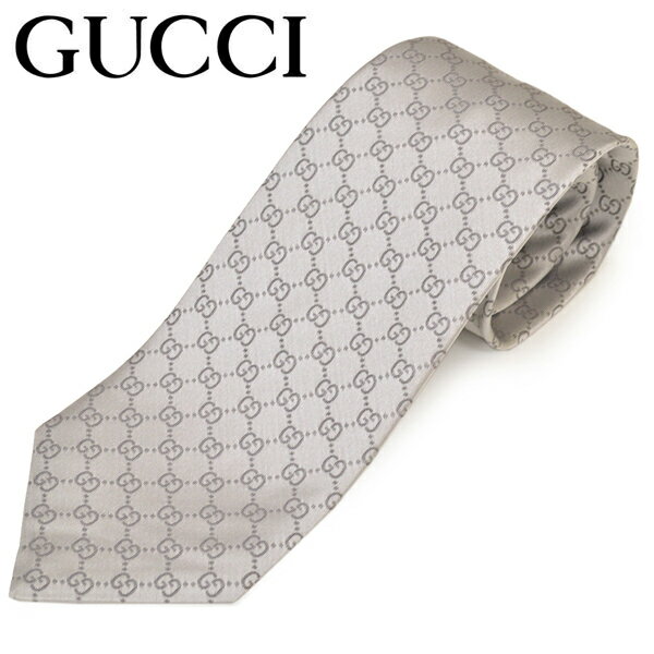 ネクタイ GUCCI グッチ メンズ GGパターン柄シルクネクタイ(サイズ剣幅8cm)egc20w002 456520 4B002-1962 SILVER GRAY シルバーグレー