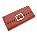 BALLY バリー レディース 二つ折り長財布 レザー ロゴ eba084 JINNEY W.BL 236 LIPSTICK 18 リップスティック