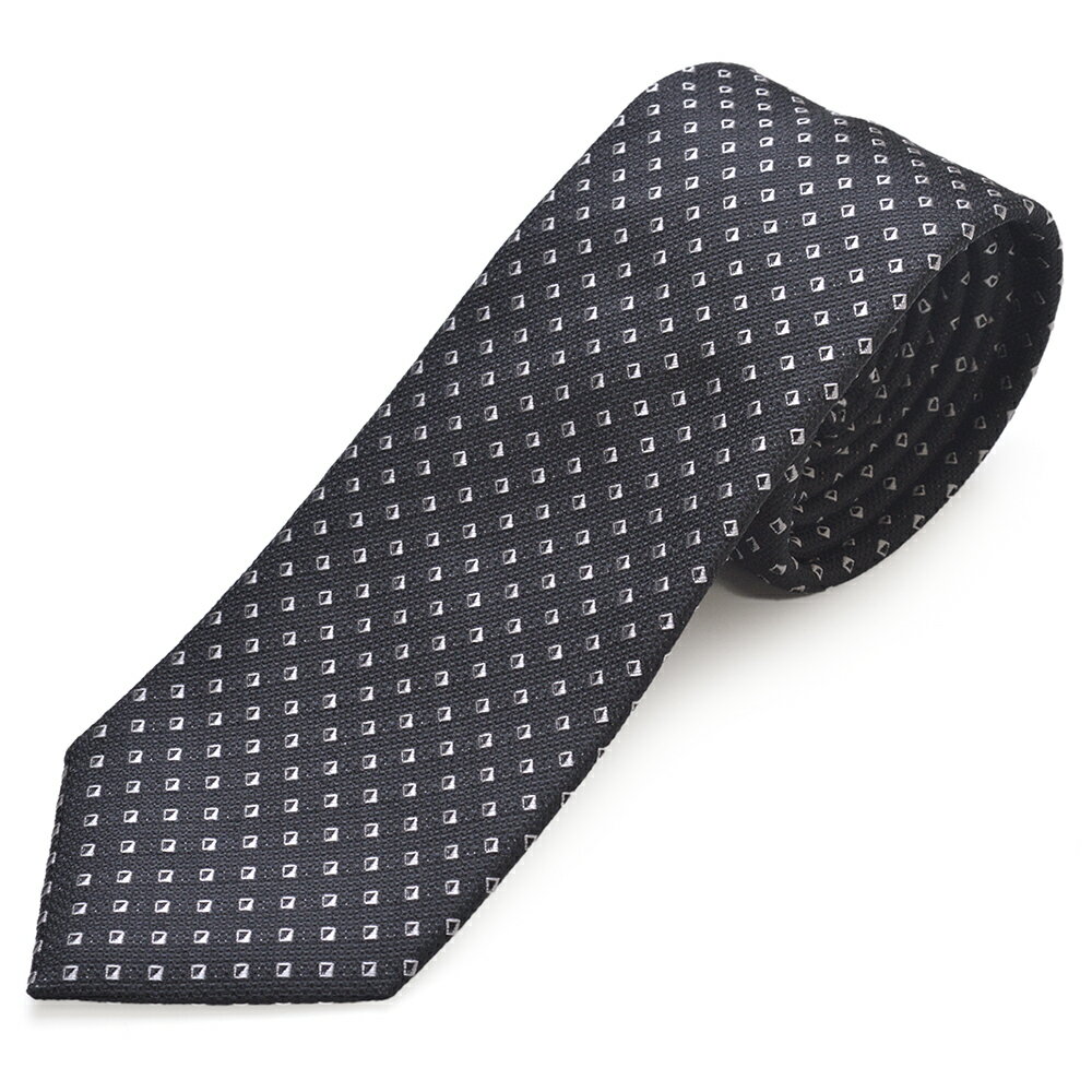 Rakuten - EMPORIO ARMANI エンポリオアルマーニ ネクタイ メンズ スクエア柄シルクネクタイ(サイズ剣幅8.5cm)eea24w014 4F647-00020 BLACK ブラック