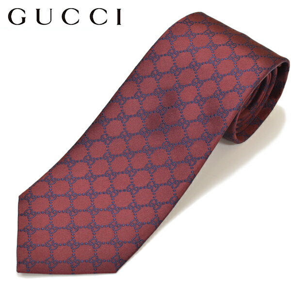 グッチ ネクタイ GUCCI グッチ メンズ シルクジャカードGGパターン柄ネクタイ サイズ剣幅8cm egc17w009 456524 4B002 6068：ワイン