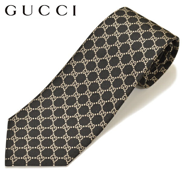 GUCCI グッチ メンズ シルクジャカードGGパターン柄ネクタイ サイズ剣幅8cm egc17w011 456524 4B002 1079：ブラック