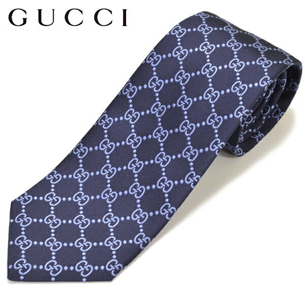 GUCCI グッチ メンズ シルクジャカードGGパターン柄ネクタイ サイズ剣幅8cm egc17w015 499695 4B002 4068：ネイビー