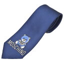 ネクタイ モスキーノ メンズ MOSCHINO トイ テディベア/クマ柄シルクネクタイ(サイズ剣幅7.5cm)emo21s012 M5495-4 NAVY ネイビー
