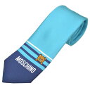 ネクタイ モスキーノ メンズ MOSCHINO トイ テディベア/クマ柄シルクネクタイ(サイズ剣幅7.5cm)emo21s024 M5499-4 BLUE ブルー/ネイビー