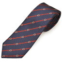 GUCCI グッチ ネクタイ メンズ インターロッキングGチェーンシルク/ナロータイ(サイズ剣幅7cm)egc21w013 660045-4174 NAVY/R...