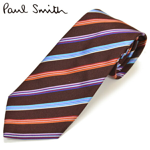 ネクタイ ポールスミス Paul Smith メンズ ストライプ柄 シルク サイズ剣幅8cm eps18w005 AE04-28 ボルドー