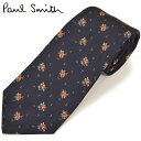 ポールスミス ネクタイ ネクタイ ポールスミス Paul Smith メンズ フラワー柄 花柄 シルク サイズ剣幅8cm eps18w010 AE22-47 ネイビー