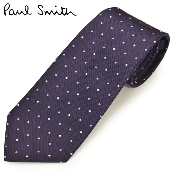 ポールスミス ネクタイ ネクタイ ポールスミス Paul Smith メンズ ドット柄 シルク サイズ剣幅8cm eps18w014 M1A-0TIEX-FLU48-59 ダークパープル FLU48-59