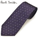 ネクタイ ポールスミス Paul Smith メンズ ドット柄 シルク サイズ剣幅8cm eps18w014 M1A-0TIEX-FLU48-59 ダークパープル FLU48-59