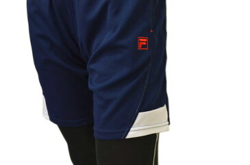 FILA フィラ メンズ メッシュハーフパンツ+ロングタイツセット/コンプレッションウェア サイズ*M*L*LL* nfl009 416337：ネイビー