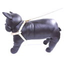 レザーのハーネスとリードセット 1.5cm幅 サイズ調節タイプ 小型犬 中型犬 日本製 インスタ映え 国産 おしゃれ フレブル パグ チワワ トイプードル