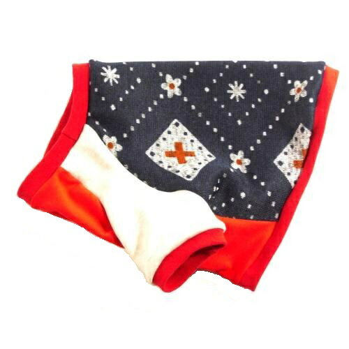 ダックスフンド 服 コーギー服 裏起毛ふわふわブルースクエアラグラン