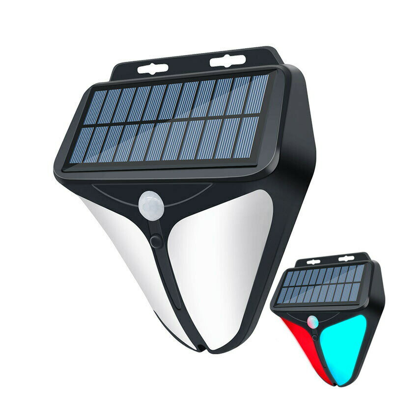 【2024年新登場】防犯アラーム 警告灯 太陽警告灯 ソーラー警告灯 ソーラー充電式 人感センサー 警報機..