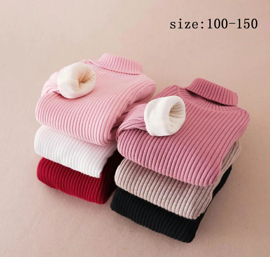 インナーセーター ニットトップス 子供服 キッズインナー セーター ハイネック 裏起毛 プルオーバー 秋冬 厚手 女の子 男の子 長袖 子供下着 暖かい カジュアル おしゃれ 子ども服 キッズ 人気 可愛い ジュニア服 卒園式/入学式 4色