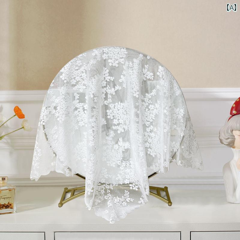 ドレッサー カバー テーブルクロス レース 花柄 クロス 長袖 カバーマーク ミラー 柔らかい 布 防塵 寝..