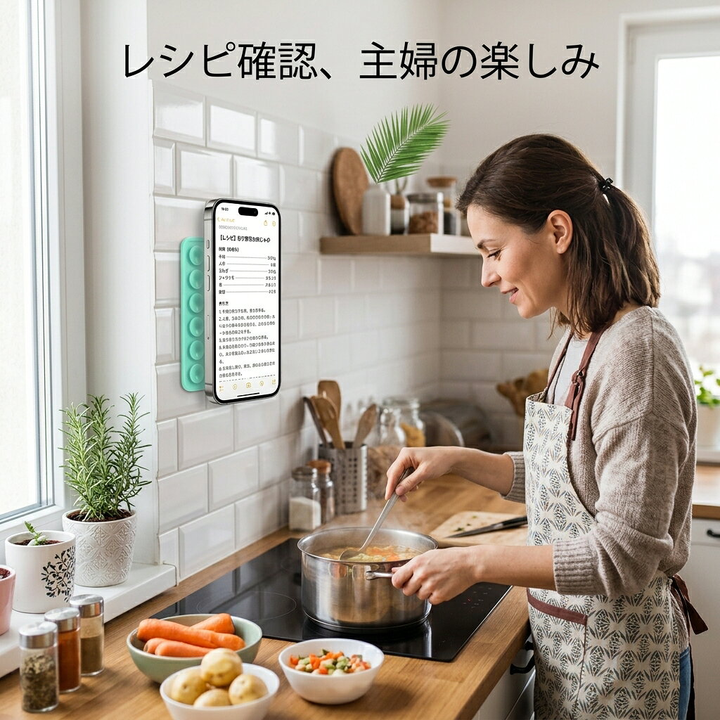 【大人気商品】 スマホ吸盤シート 48粒 吸盤 マウント シリコン 方形 単面 スマホホルダー スマホスタンド 壁 鏡 ガラス 貼り付け 超強力 跡がつかない 洗える iphone android ガジェット かわいい 便利グッズ 旅行 自撮り hibinotane-10000148 日々のたね サンプル画像3