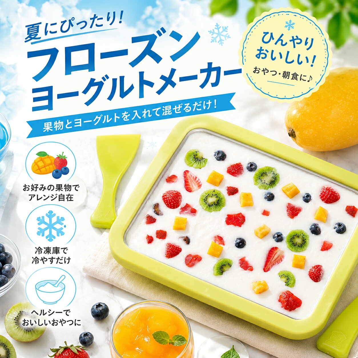 Rakuten - 【2026夏最新】炒氷盤 アイスクリームメーカー 炒冰機 家庭用 子供 小型 自作 炒酸奶機 フライパン ステンレス 瞬間冷凍 ミニ 急速 プレート ジェラート シャーベット ひんやり 夏休み 暑さ対策 親子 知育玩具 おもちゃ 手作り プレゼント ギフト