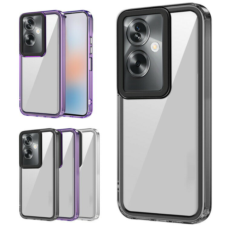 樂天商城 - OPPOA795Gケース耐衝撃透明ケース側面TPU+PC背面アクリルアンドロイドオッポA795Gクリアおすすめおしゃれスマートフォン/スマフォ/スマホケース/カバーストラップ穴