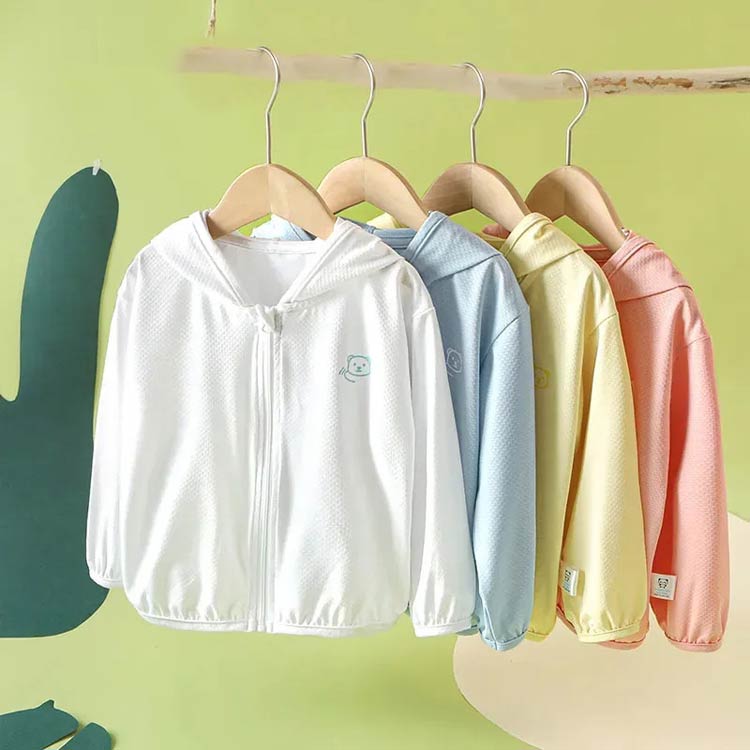 子供服ベビーキッズ接触冷感男の子UVカットジップパーカー長袖長袖アウターパーカ...