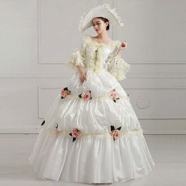 Vestido de nobleza Escena de vestuario La duquesa Madame Madame Madame Madame Madame Madame Madame Madame Madame Medieval Medieval Medieval Europa Princesa Madame Ópera del palacio Ópera Sonora Cosplay Participación Fotografía de una princesa en línea de baile social Halloween Teatro con mangas para adultos Blanco / m / l / 2l / 3l / 4l — vista 3