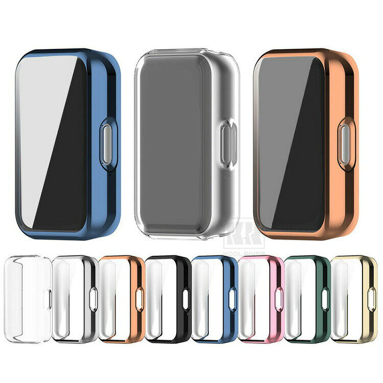HUAWEIBand11/Band11Pro耐衝撃ケースカバーメッキクリアTPU耐衝撃液晶保護フィルム一体型ファーウェイバンド11プロ全面保護ソフトケース