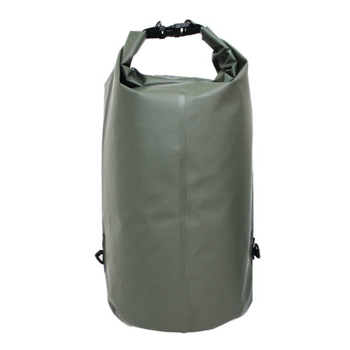 ヒビプラスのドライバッグ 30L 防水バッグ バッグ 防水 ドラム型 カーキ 無地 大容量 2way 防災バッグ ラフティング 釣り フィッシング 水泳 キャンプ スノーボード 海水浴 防災 ビッグマン｜アングル2